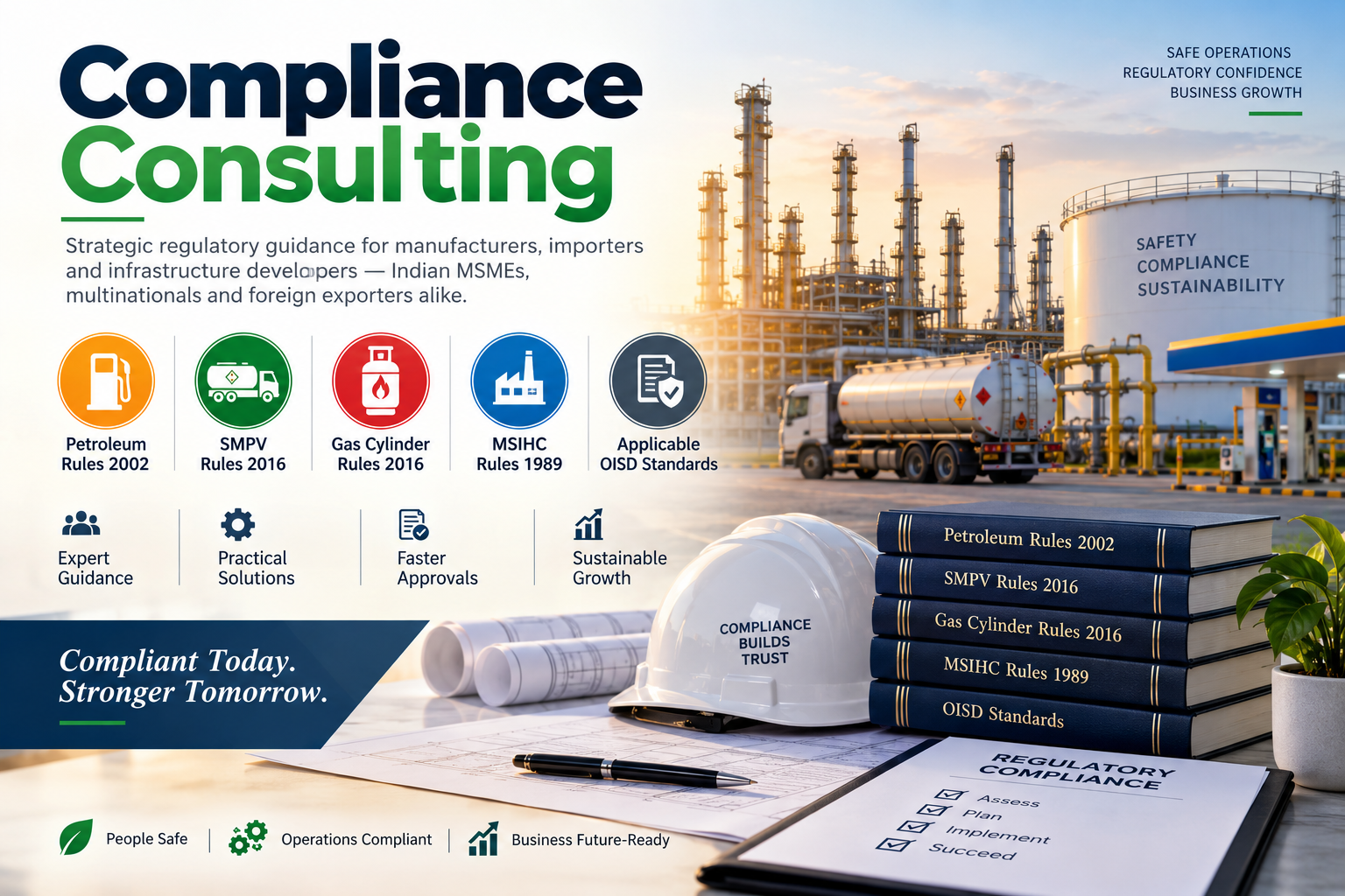 Consultants reviewing documents and providing end-to-end compliance assistance